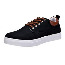 Warme Schuhe Herren Schwarze Schuhe Herren 43 Base Schuhe Herren Männer Low Top Canvas Wanderschuhe schnüren Mode Turnschuhe Freizeitschuhe rutschfeste Schuhe Herren Winter Skate Schuhe Herren 43 von Sansee