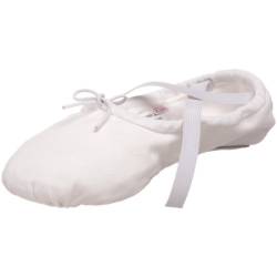 SANSHA Herren Pro 1 Canvas Ballett Slipper, Weiß, 48 EU von Sansha