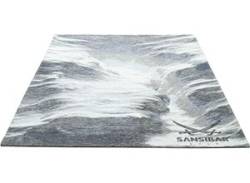 Teppich SANSIBAR "Keitum 032" Teppiche Gr. B/L: 130 cm x 190 cm, 3 mm, 1 St., grau Esszimmerteppiche von Sansibar