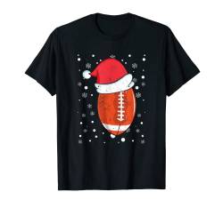 American Football Santa Hat Sport Weihnachten PJs Xmas Pyjama T-Shirt von Santa Claus Costume Xmas PJS Merry Christmas Gift