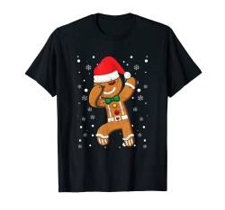 Dabbing Gingerbread Man Cookie Weihnachts-Pjs Lustiger Dab Dance T-Shirt von Santa Claus Costume Xmas PJS Merry Christmas Gift