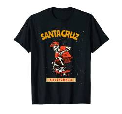 Vintage Santa Cruz California Skelett Skateboarder T-Shirt von Santa Cruz California