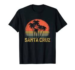 Santa Cruz CA California Palmen T-Shirt von Santa Cruz City, Surf & Retro Vintage Motive