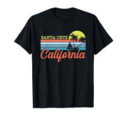Santa Cruz CA Retro Palmen T-Shirt von Santa Cruz City, Surf & Retro Vintage Motive