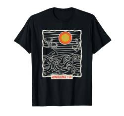 70s 80s CA Retro Sunset Ocean Santa Cruz T-Shirt von Santa Cruz Retro Vintage T Shirt 70s Surf Wear