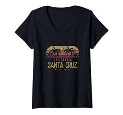 Damen 70er 80er CA California Endless Summer Santa Cruz T-Shirt mit V-Ausschnitt von Santa Cruz Retro Vintage T Shirt 70s Surf Wear
