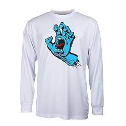 SANTA CRUZ Herren Langarm T-Shirt Screaming Hand Skate L/S T-Shirt, Weiss/opulenter Garten, XX-Large von Santa Cruz