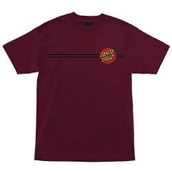 SANTA CRUZ Herren S/S T-Shirt Classic Dot Skate T-Shirt, Burgunder, XX-Large von Santa Cruz