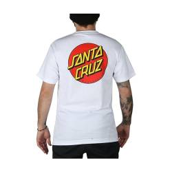 SANTA CRUZ Herren S/S T-Shirt Classic Dot Skate T-Shirt, Weiss/opulenter Garten, Mittel von Santa Cruz