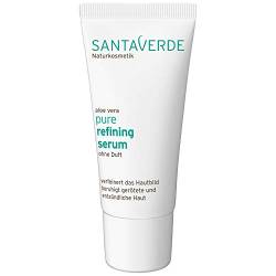 Santaverde/pure refining serum/Gesichtsserum/verfeinert das Hautbild/gegen Unreinheiten & Rötungen/für unreine & sensible Haut/ohne Duft/reiner Aloe Vera Saft/biologischer Anbau / 30ml von Santaverde
