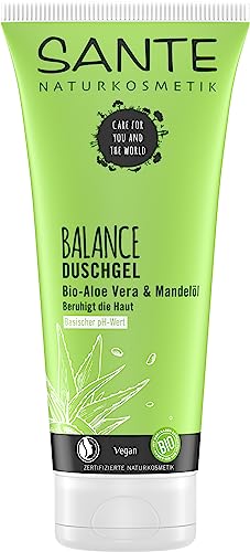 SANTE Naturkosmetik Balance Duschgel, für gesunde Säure-Basen der Haut, Vegan, mit Bio-Aloe und Mandelöl, 200ml von Sante Naturkosmetik