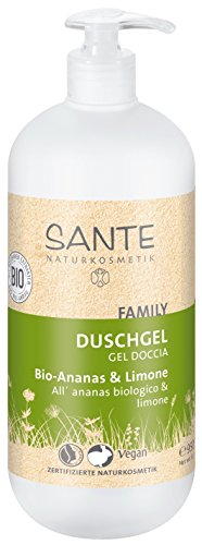 SANTE Naturkosmetik Duschgel Bio-Ananas & Limone, 950ml Familiengröße mit Pumpspender, Fruchtig-frischer Duft, Vegan, Ohne Mikroplastik, Für Frauen & Männer von Sante Naturkosmetik