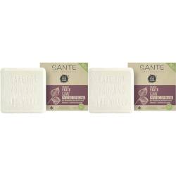 SANTE Naturkosmetik Fester Conditioner für glanzloses und normales Haar, Vegane Formel mit Bio-Birkenblatt und pflanzlichem Protein, Feste Glanz-Pflege-Spülung, 1 x 60 g (Packung mit 2) von Sante Naturkosmetik