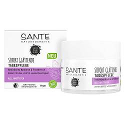 SANTE Naturkosmetik Glättende Tagespflege, Feuchtigkeitsspendende Tagescreme für einen strahlenden Teint, Mit natürlichem Hyaluron und Parakresse, 1 x 50 ml von Sante Naturkosmetik