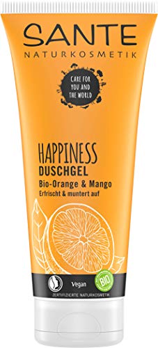 SANTE Naturkosmetik Happiness Duschgel, Tropischer Duft, Intensive Feuchtigkeit, 200 ml von Sante Naturkosmetik