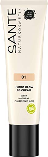 SANTE Naturkosmetik Hydro Glow BB Cream 01 Light-Medium, mit Hylauron & Bio-Extrakten, Vegan, 30mld, Bio-Extrakte, Vegan, 30ml von Sante Naturkosmetik