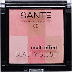 SANTE Naturkosmetik Multi Effect Beauty Blush 01 Coral, Rouge, 6 Farbnuancen, Seidig-weiche Textur, Bio-Extrakte, Natural Make-up, 8 g von Sante Naturkosmetik