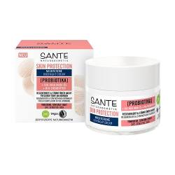 SANTE Naturkosmetik Skin Protection Nachtcreme mit Probiotika, Bio-Inca Inchi-Öl & Bio-Sheabutter, feuchtigkeitsspendende Pflegecreme, vegane Nachtpflege für gepflegte und strahlende Haut, 50ml von Sante Naturkosmetik