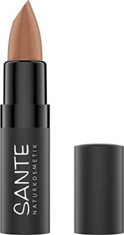Sante Naturkosmetik Matte Lipstick 01 Truly Nude, Lippenstift, Matt-Effekt, Mit Bio-Kakaobutter, Intensive Farbpigmentierung, 4, 5g von Sante Naturkosmetik
