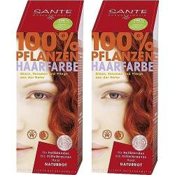 Sante Pflanzenhaarfarbe Haarfarbe im Doppelpack naturrot 2 x 100 g im Set für ein tolles Farberlebnis von Sante Naturkosmetik