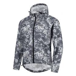 Santic Fahrradjacke Herren Regenjacke Wasserdicht Softshelljacke Wasserdichter Windjacke Windbreaker mit Reflektor Ultraleichte Trekking Radjacke Grau M von Santic