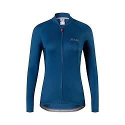 Santic Fahrradtrikot Damen Langarm Radtrikot Damen Fahrradshirt Radshirt MTB mit Taschen Marine EU M von Santic