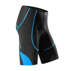 Santic Radlerhose Herren Kurz mit Sitzpolster Radhose Herren Kurz Fahrradhose Herren Gepolstert Radshorts Herren mit Polster Blau EU XXXL von Santic