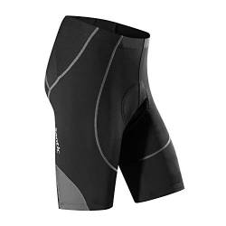 Santic Radlerhose Herren Kurz mit Sitzpolster Radhose Herren Kurz Fahrradhose Herren Gepolstert Radshorts Herren mit Polster Grau EU L von Santic