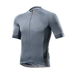 Santic Radtrikot Herren Kurzarm Fahrradtrikot Herren Fahrradshirt Radshirt Kurzarm Sommer mit Taschen Yorkson Grau EU L von Santic