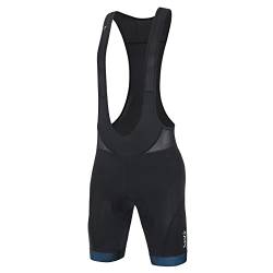 Santic Trägerhose Fahrrad Herren Kurz Sitzpolster Bib Shorts Hosen Rennrad Gepolstert Radlerhose Polster Schnelltrockende Elastische Blau L von Santic