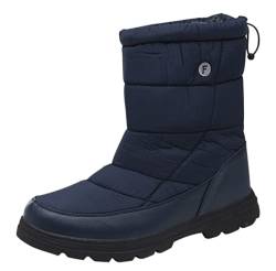 Santimon Winterschuhe Herren Damen Booties Warm Wasserdicht Schneestiefel Gefütterte Outdoor Rutschfeste Wandern Arbeits Schuhe Blau 43 EU von Santimon