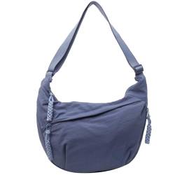 Sanxiner Halbmond-Tasche für Damen und Herren, Nylon, Umhängetasche mit mehreren Taschen, geräumige Umhängetasche, leichte Nylontasche, 1-Blau von Sanxiner