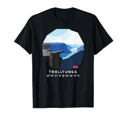 Trolltunga Troll Tongue Rock Norwegen Cool Hiking Souvenir T-Shirt von Sany O.