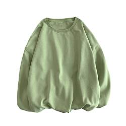 Frühling Damen einfarbige Sweatshirts Mädchen Casual Pullover Harajuku Pullover Oversized, a, 36 von SaoBiiu