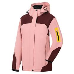 SaphiRose PONCHO Regenjacke Damen Softshelljacke Wasserdicht Funktionsjacke Winddicht Jacke für Outdoor Stanzjacke Rosa L von SaphiRose PONCHO