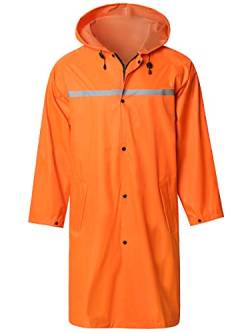 SaphiRose Herren Regenmantel Wasserdichte Lange Regenjacke Outdoor Wiederverwendbare Regenbekleidung von SaphiRose