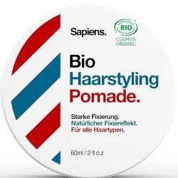 Sapiens Barbershop Haarwachs Männer Bio - Starker Halt 4/5 Matt-Effekt - Haarwachs Matt auf Basis von BIO Zucker - Menthol-Duftstoffe - Professionelle Haarstyling Produkte Made in France - 60 ml von Sapiens