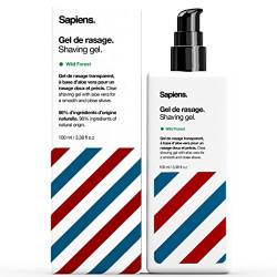 Sapiens Barbershop Transparent Rasiergel Männer - Mit Aloe Vera für optimalen Gleitkomfort und präzises Rasieren der Bartkonturen - Rasiergel Bart 97% natürlich Made in EU (100ml) von Sapiens