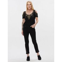 Sarah Kern Skinny-fit-Jeans Spitzen-Hose koerpernah mit Rundumdehnbund von Sarah Kern