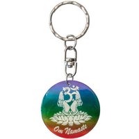 Saraswati Schlüsselanhänger Schlüsselanhänger "Om Namaste" Muschel rainbow 3,5cm von Saraswati