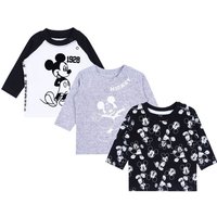 Sarcia.eu Blusentop 3x Schwarz-weiße Langarmshirts für Baby Mickey Maus DISNEY 6-9 Monate von Sarcia.eu