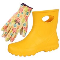 Sarcia.eu Gelbe Gartenstiefel für Damen + Gartenhandschuhe Lemigo 36 EU Gummistiefel von Sarcia.eu