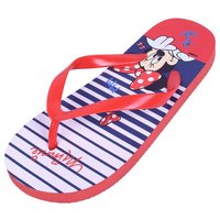 Sarcia.eu Rot-blaue Flip-Flops gestreift Minnie Disney 26-27 EU Badezehentrenner von Sarcia.eu