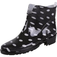 Sarcia.eu Schwarze, kurze Gummistiefel Regenstiefel mit weißen Tupfen LEMIGO 37 Gummistiefel von Sarcia.eu