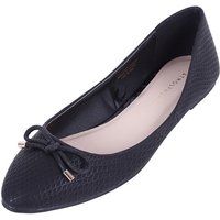 Sarcia.eu Schwarze Ballerinas Schlangenhaut dekorative Schleife 38 EU Ballerina von Sarcia.eu