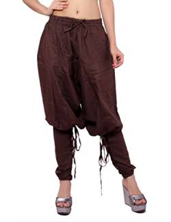 Sarjana Handicrafts Herren Damen Baumwolle Churidar Haremshose Yoga Pyjama Ethnische Hose, braun, one Size von Sarjana Handicrafts