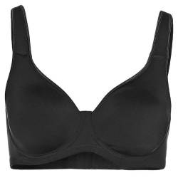 Sassa Damen BH Bügel doppelt vorgeformt 24804, Einfarbig, Gr. 95D, Schwarz (Schwarz 00500) von Sassa