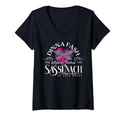 Damen Dinna Fash Sassenach | Libelle Farbspritzer T-Shirt mit V-Ausschnitt von Sassenach Gifts & Apparel