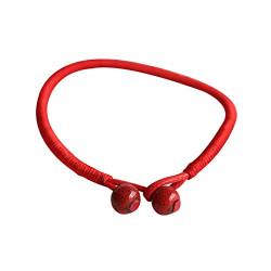 Böhmisches schlichtes Armband für den Sommer, Partygeschenk, Unisex, Keramikperlen, geflochtenes Seil, Glücksarmband, Armreif, Schmuck, Geschenk – Rot von Saterkali