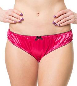 Damen Sexy Dessous Satin Rüschen Bikini Höschen Schlüpfer (Rosa, S) von Satini